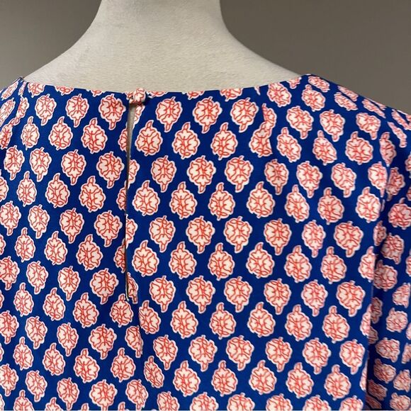 J.Crew Floral Paisley Print Short Sleeve straight cut loose fit Dress size 8 - Picture 7 of 12